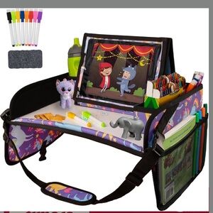 Lusso Gear Kids Travel Tray for Toddler & Kids Car Seat, Lap Tray for Airplane,